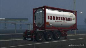 ETS2 Trailer Mod: SCS 20FT Liquid Tank – Sandermans (BE) (Image #3)