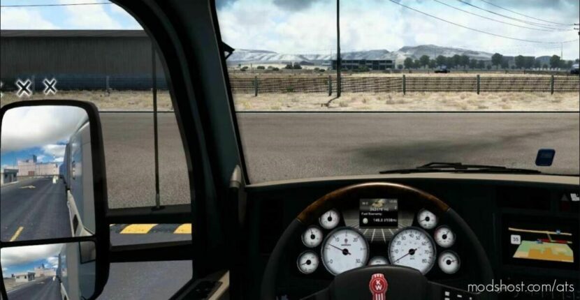 ATS Kenworth Interior Mod: T680 White Gauges V1.3 (Featured)