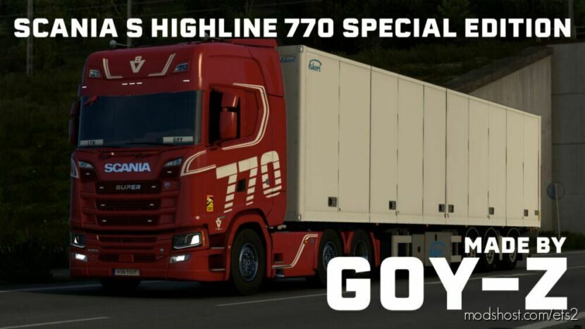 ETS2 Scania Skin Mod: NG S 770 Special Edition Paintjob (Featured)