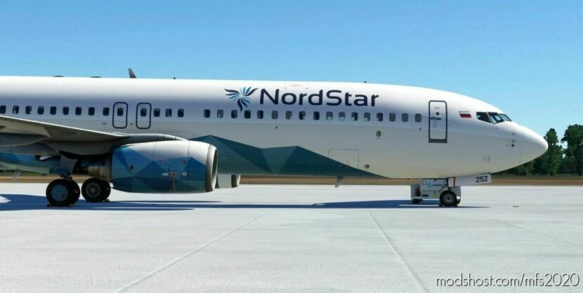 MSFS 2020 737-800 Livery Mod: Pmdg Boeing 737-800 Nordstar RA-73252 (Featured)