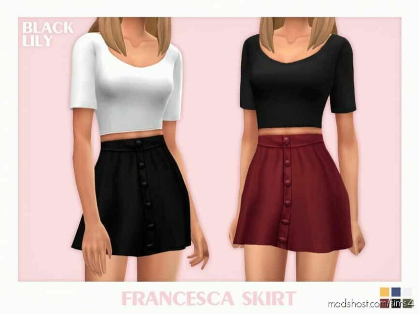 Sims 4 Adult Clothes Mod: Francesca Skirt (Featured)