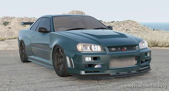 BeamNG Nissan Car Mod: Nismo Nissan Skyline GT-R R-Tune (BNR34) 2003 (Featured)