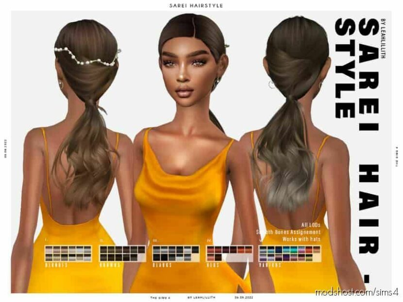 Sims 4 Mod: Sarei Hairstyle (Early Access) (Featured)