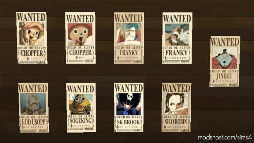 Sims 4 Object Mod: Straw HAT Pirates Wanted Posters (Featured)