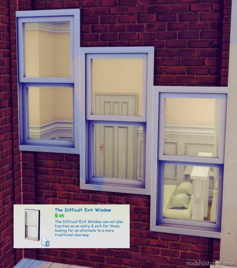 Sims 4 Object Mod: Shiftable HSY Window (Featured)