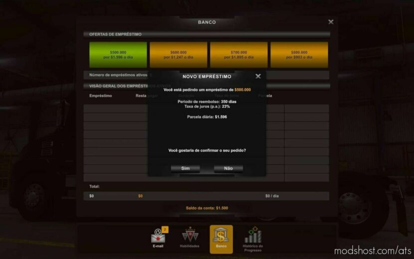 ATS Mod: Bank With More Money And Time To PAY 1.45 (Featured)