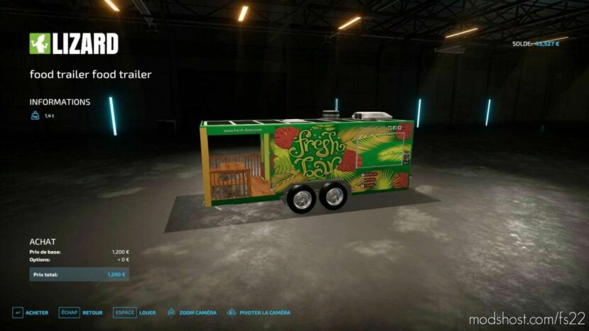 FS22 Trailer Mod: Stand Food (Featured)