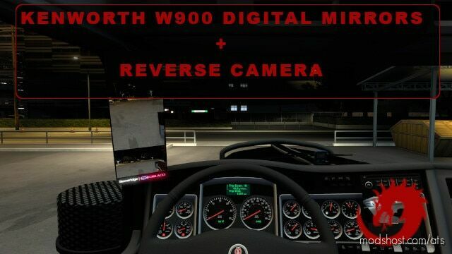 ATS Part Mod: Kenworth W900 Digital Mirrors + Reverse camera v1.45 (Featured)