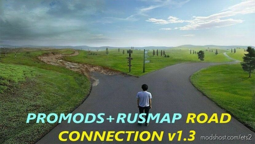 ETS2 Mod: Promods 2.62 & Rusmap 2.45 Road Connection v1.3 1.45 (Featured)