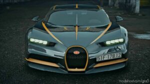 GTA 5 Bugatti Vehicle Mod: Chiron Gold Strip Add-On (Image #5)