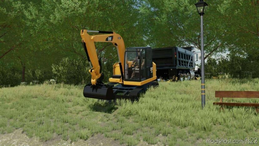 FS22 Caterpillar Forklift Mod: CAT 307E2 (Featured)