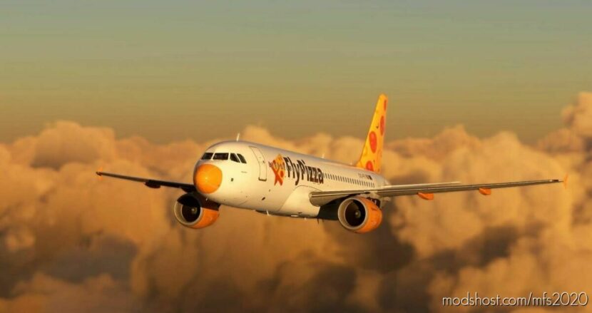 MSFS 2020 A320 Livery Mod: Fenix A320 Flypizza (Featured)