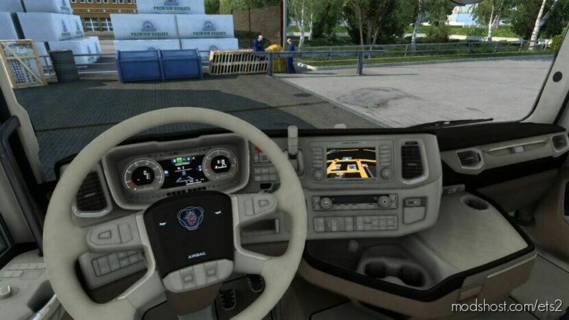 ETS2 Scania Mod: Next Generation – White / Beige Interior (Featured)