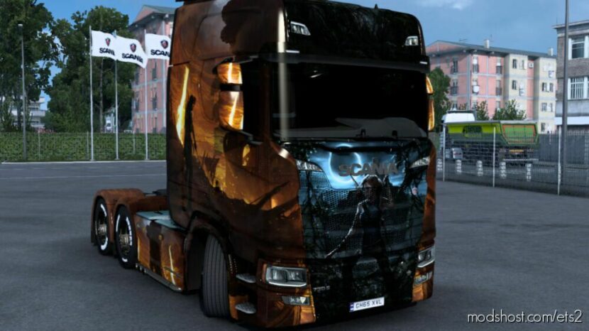 ETS2 Scania Mod: Shadow Of The Tomb Raider Skin (Featured)