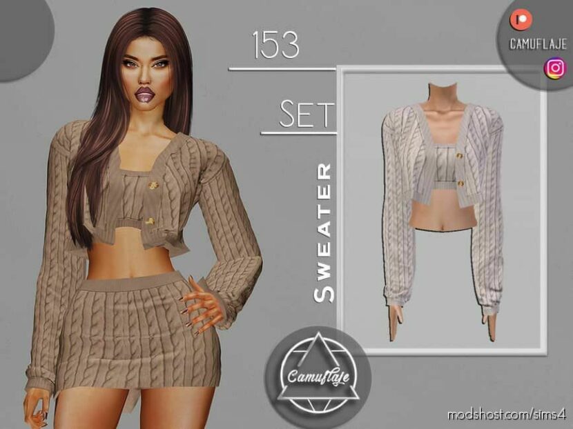 Sims 4 Female Clothes Mod: SET 153 – Sweater (Featured)