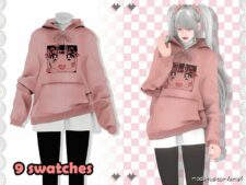 Sims 4 Female Clothes Mod: Long Sleeve Hoodies (Featured)