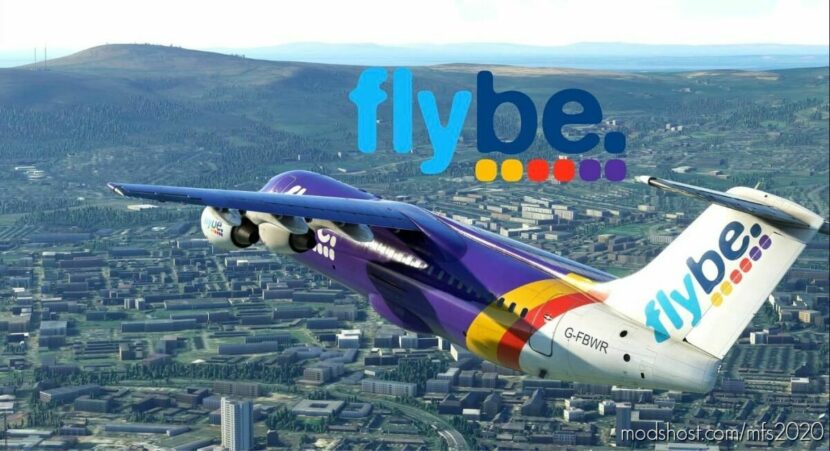 MSFS 2020 Livery Mod: BAE 146-300 Flybe NEW G-Fbwr (Featured)