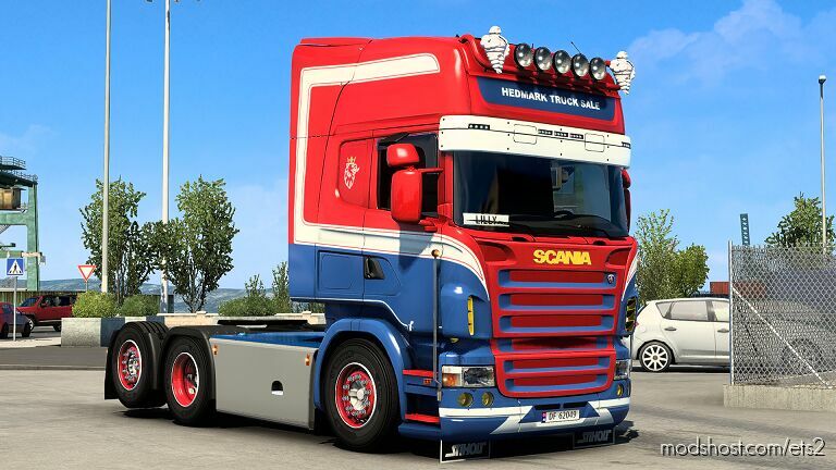 ETS2 RJL Mod: Scania RJL EX Hanstholm Container Transport Skin Pack (Featured)