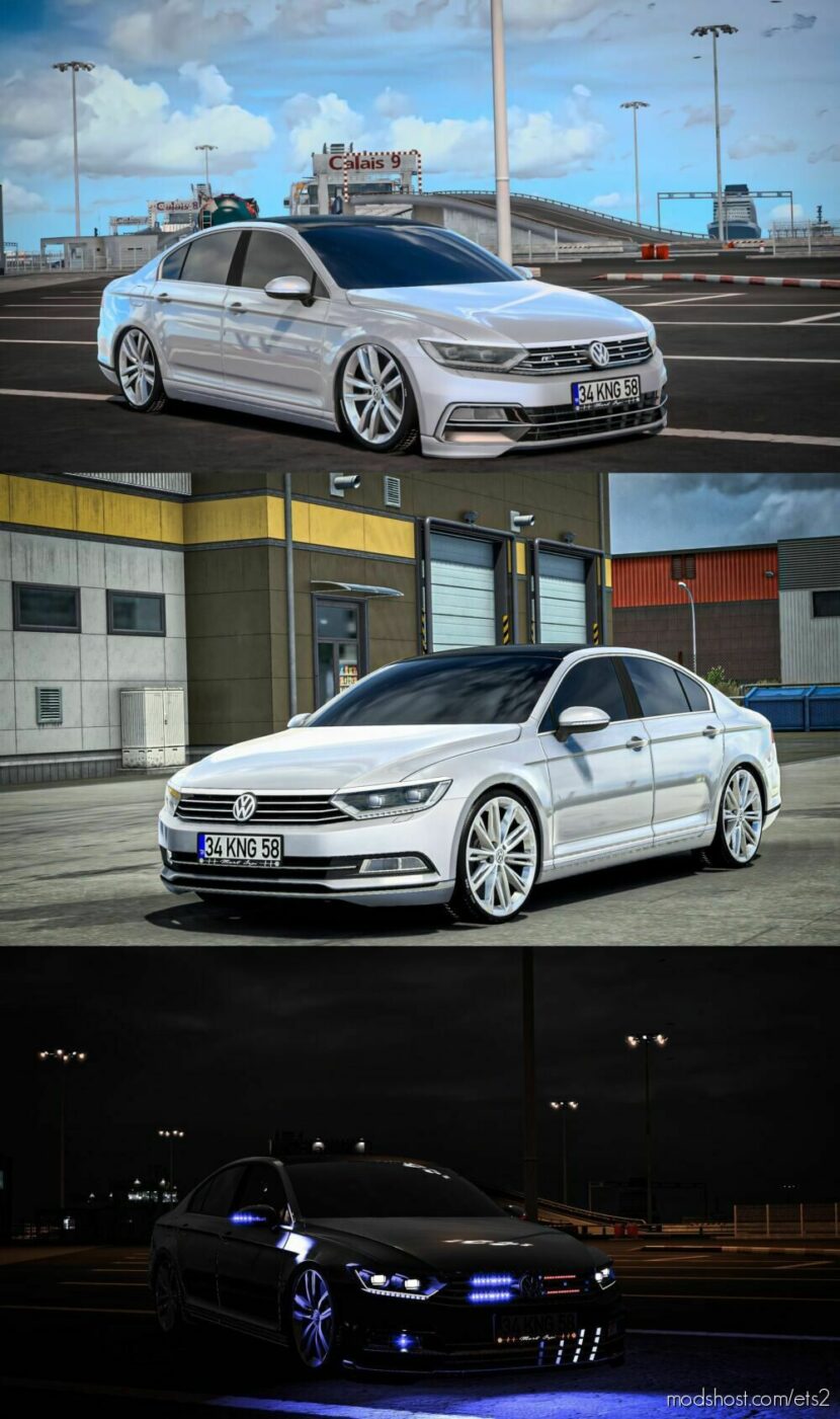 ETS2 Volkswagen Car Mod: -Passat-B8-2017 1.45 (Featured)