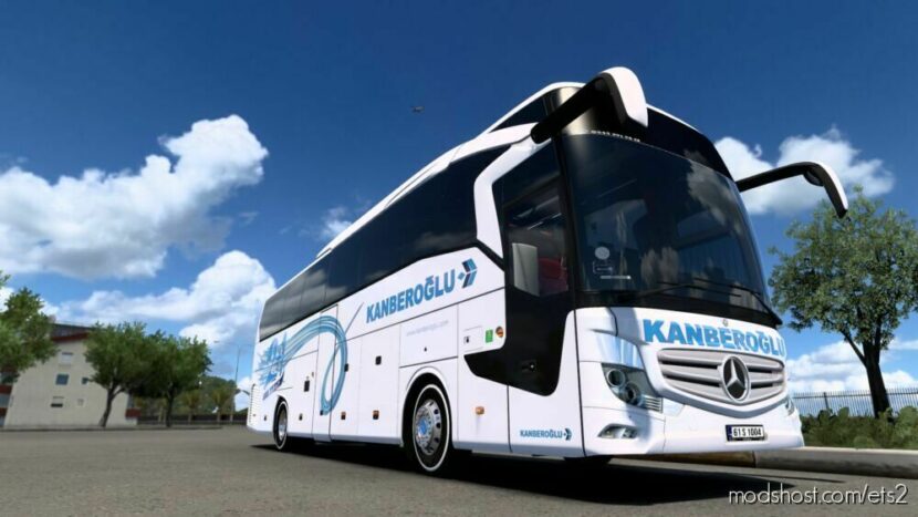 ETS2 Mercedes-Benz Skin Mod: MB NEW Travego 15SHD Kanberoğlu 1.45 (Featured)