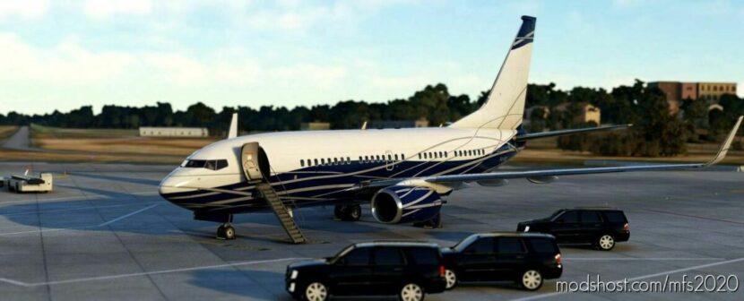 MSFS 2020 737-700 Livery Mod: Pmdg 737-700BBJ N9PF (Featured)