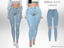 Sims 4 Female Clothes Mod: Estelle Jeans (Featured)