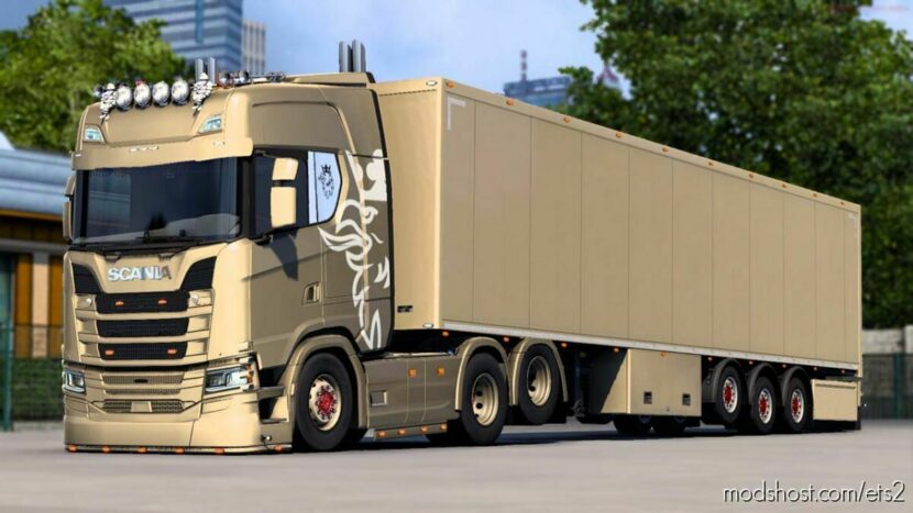 ETS2 Truck Mod: Scania S 2016 6x2 with trailer v1.45 (Featured)