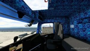 ETS2 Volvo Mod: FH5 Blue Danish Plush Interior + Exterior 3.0 (LOW CAB) (Image #2)