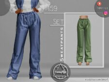 Sims 4 Female Clothes Mod: SET 159 – Sweatpants (Image #2)