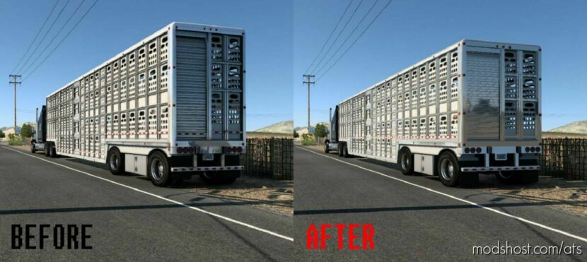 ATS Mod: SCS livestock trailer Rework v1.45 (Featured)