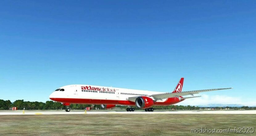 MSFS 2020 4K Livery Mod: Atlasglobal Airlines Boeing 787-X (Featured)