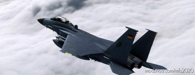 MSFS 2020 Fictional Livery Mod: German AIR Force / Luftwaffe F-15GA 45+35 (Featured)