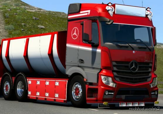 ETS2 Mercedes-Benz Truck Mod: Mercedes Actros Asphalt Tandem (Featured)