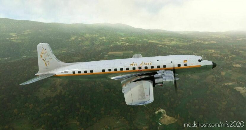 MSFS 2020 Livery Mod: Pmdg DC-6 A AIR Lince VA (Featured)