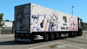 ETS2 RJL Mod: Scania Topline Anime Neko Girl Combo Skin (Image #2)