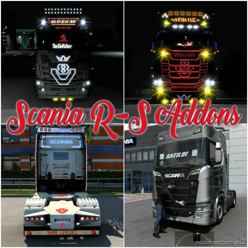 ETS2 Scania Part Mod: R-S Addons V5.9 1.45 (Featured)