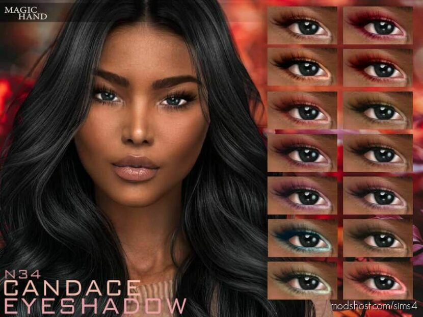 Sims 4 Eyeshadow Makeup Mod: Candace Eyeshadow N34 (Featured)