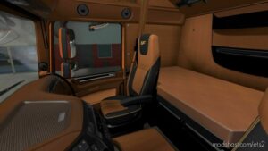 ETS2 DAF Mod: XF Euro 6 Brown Black Interior (Image #2)