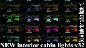 ETS2 Mod: Interior Cabin Lights v3.2 1.45 (Featured)