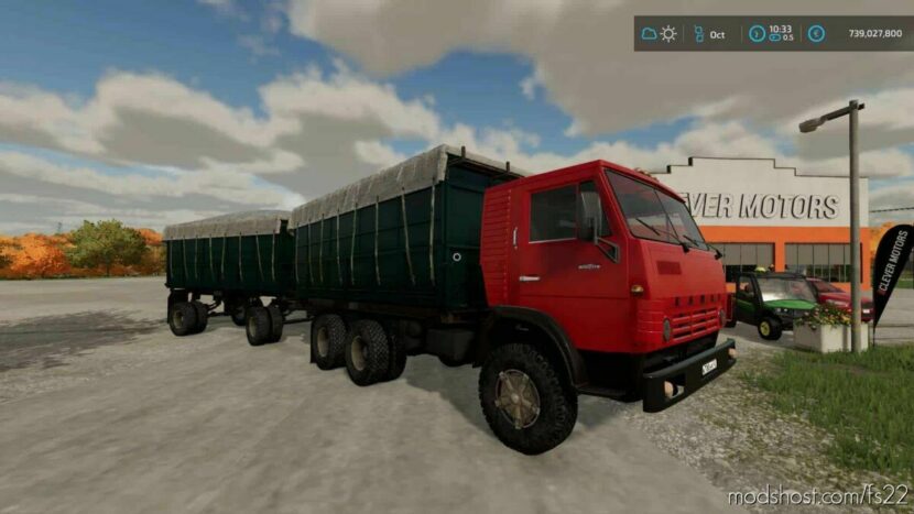 FS22 Kamaz Truck Mod: 5320 + Trailer GKB (Featured)