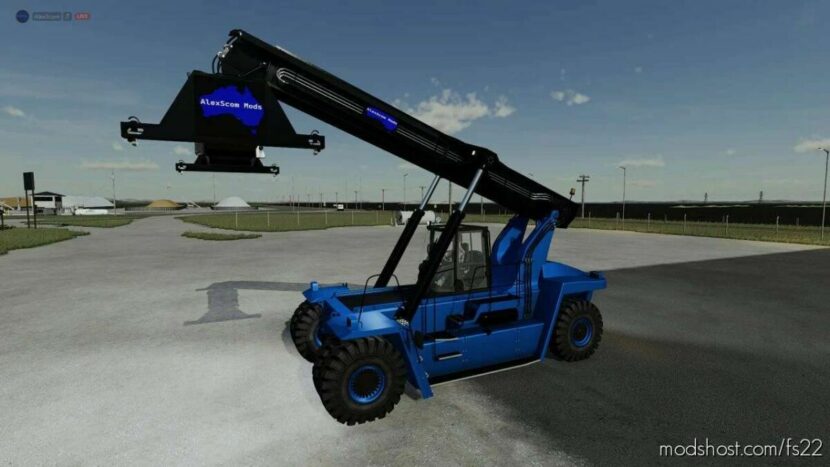 FS22 Forklift Mod: Container Reach Stacker (Featured)