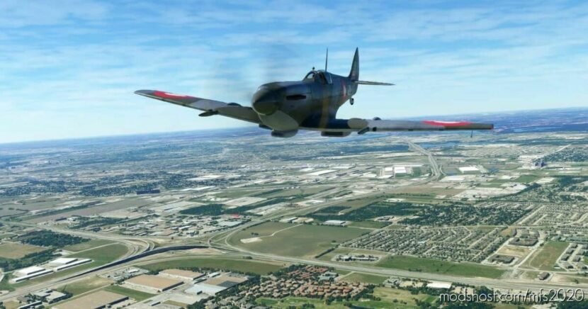 MSFS 2020 Spitfire Mod: Flyingiron Spitfireix Repaint Livery: Royal Danish Airforce SQN. 725 (Featured)