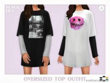 Sims 4 Adult Clothes Mod: Oversized TOP Outfit (Featured)