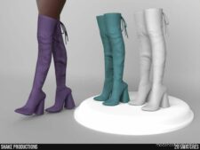 Sims 4 Shoes Mod: 947- High Heel Boots (Featured)