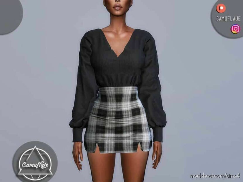 Sims 4 Female Clothes Mod: SET 172 – Skirt (Featured)