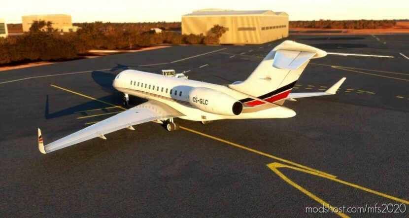 MSFS 2020 Livery Mod: Netjet Europe Cs-Glc | Freeware Global 6000 (Featured)