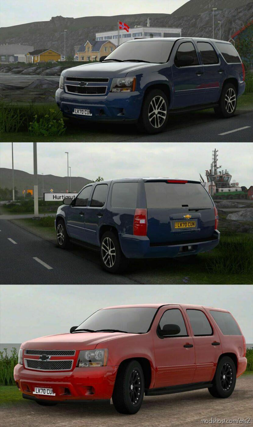 ETS2 Realistic Car Mod: Chevrolet Tahoe 2007 V3.3 1.46 (Featured)