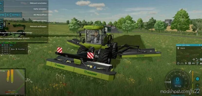 FS22 Krone Mower Mod: Bigm500 V3.0 (Featured)