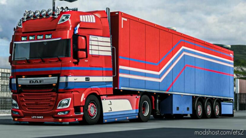 ETS2 Truck Mod: Special DAF XF with trailer v1.45 (Featured)