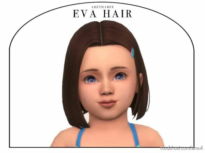 Sims 4 Kid Mod: EVA Hair (Toddler) (Featured)